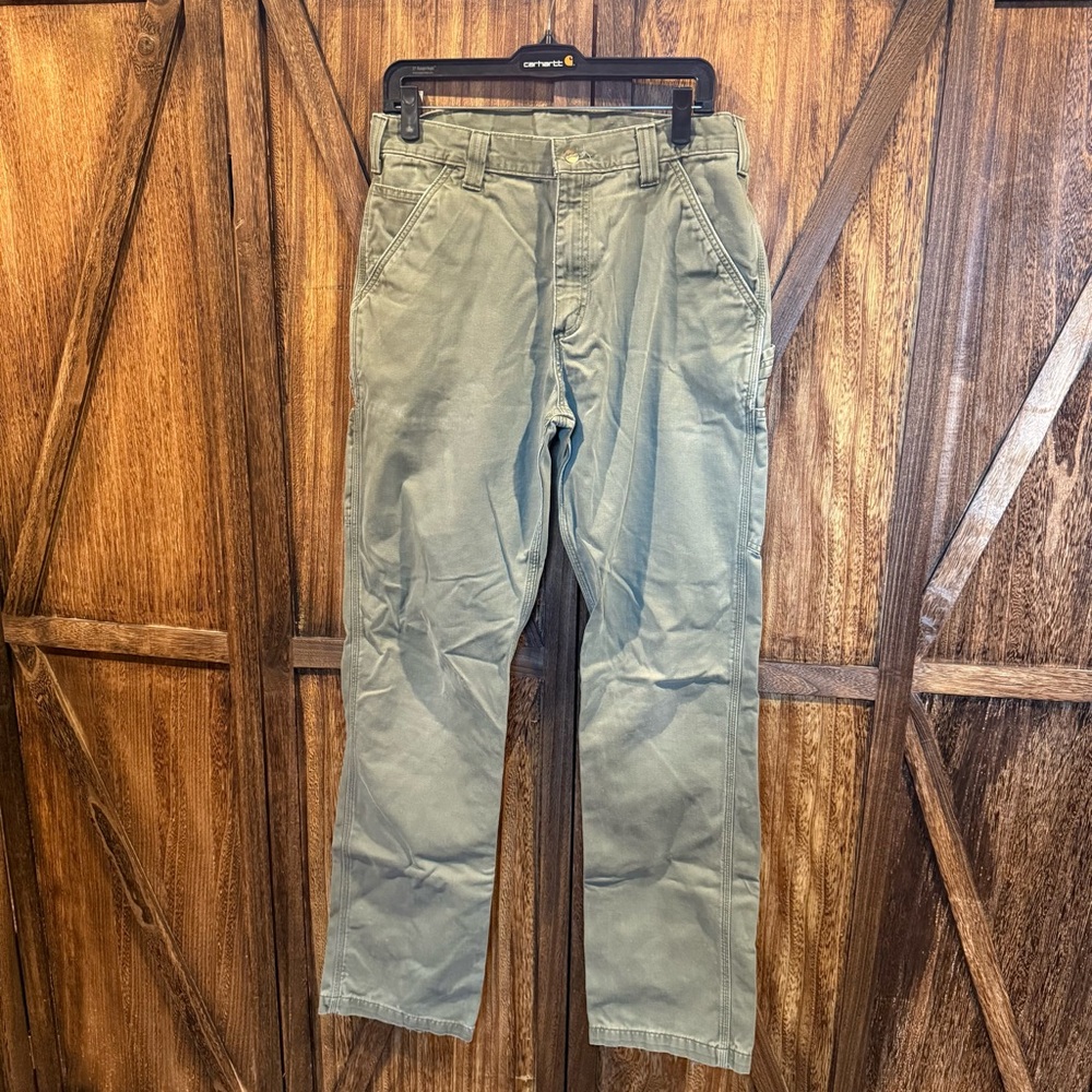 Carhartt Olive Chino Pants - 32X36 BIG & TALL